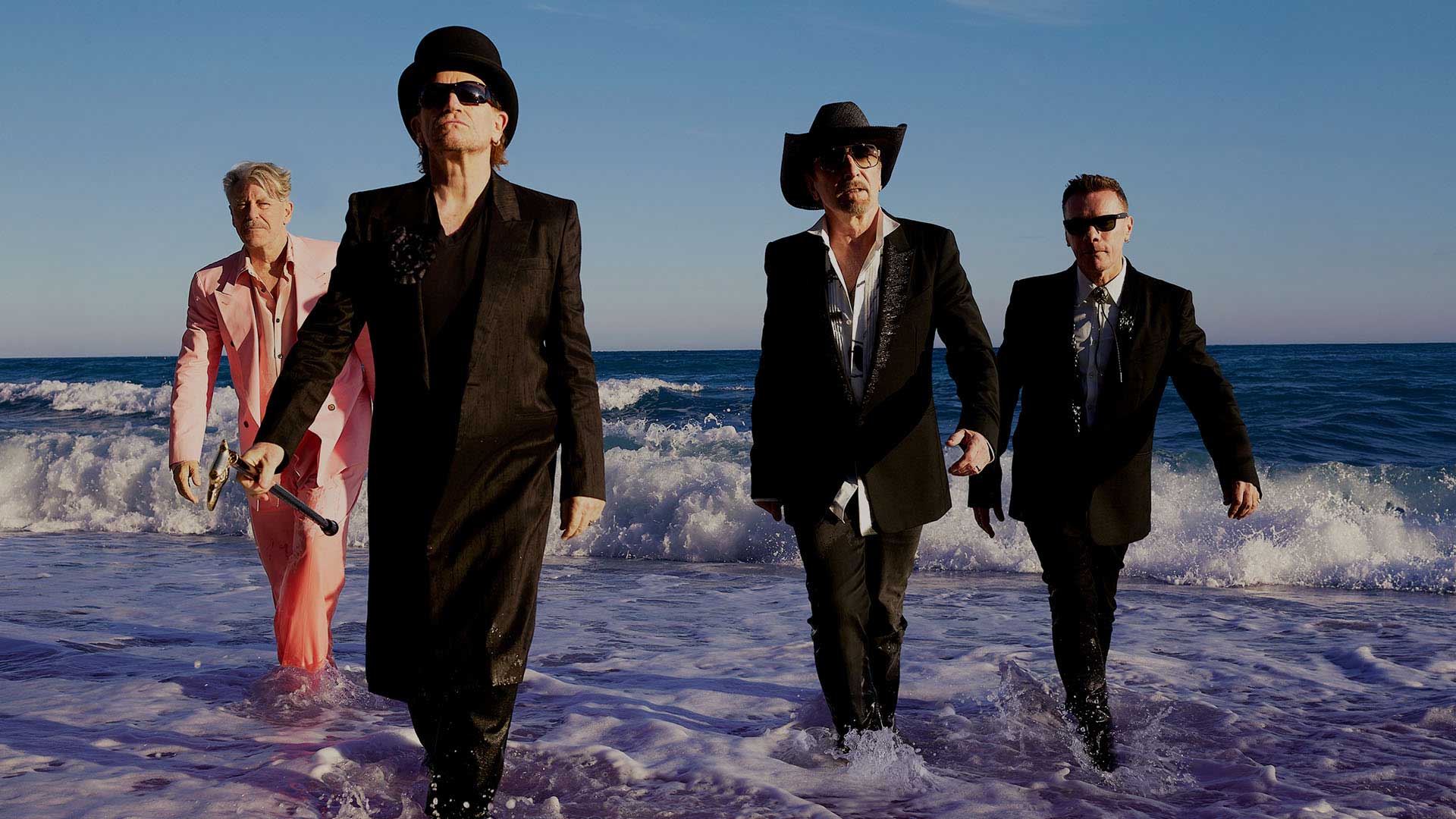 U2 Band members: Bono, The Edge, Adam Clayton and Larry Mullen Jr. 