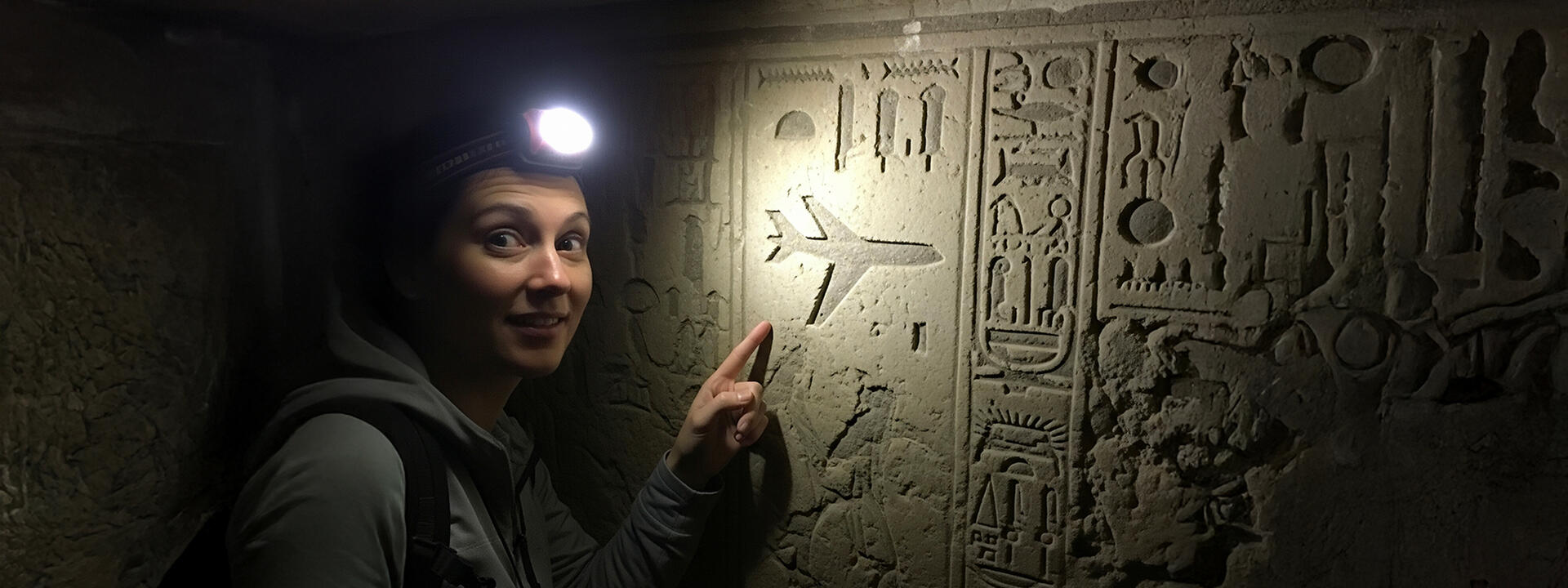 image ai generated of woman at archaeological site